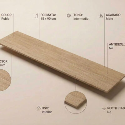Un suelo porcelanico Kyndal Roble de