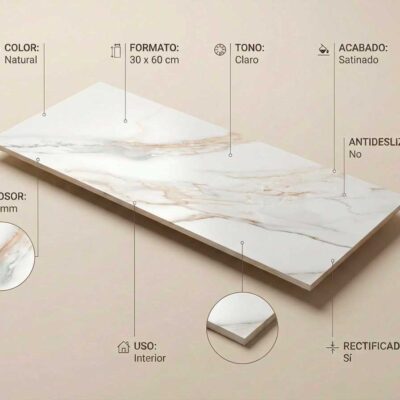 Porcelánico Lumiere Natural 30x60