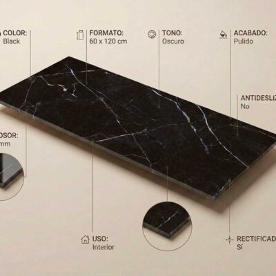 Porcelánico Mussah Black 60x