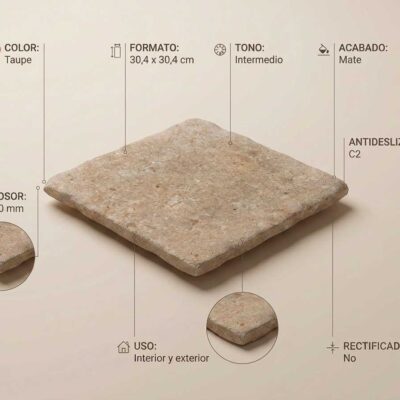 Un suelo porcelánico Sinai Taupe