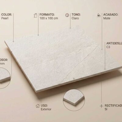 Porcelanico Sumum Pearl de tono