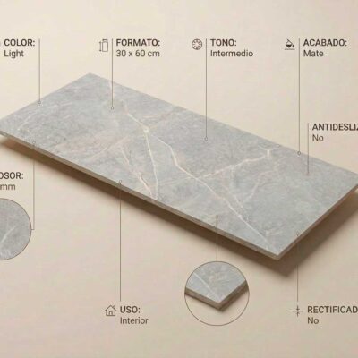 Azulejo porcelánico Syrah Light de