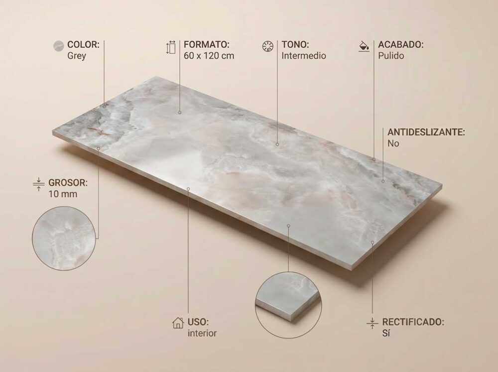 Porcelánico Scarlet Grey 60×120 cm PUL Rect