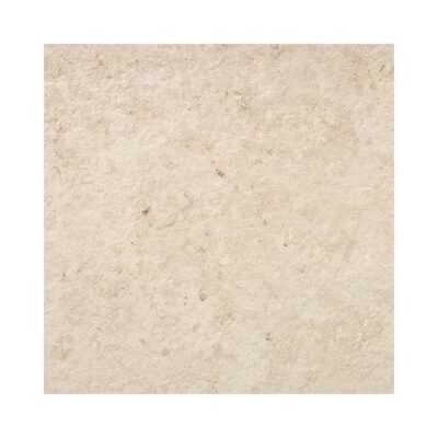 Baldosa porcelánica beige efecto piedra natural con textura suave