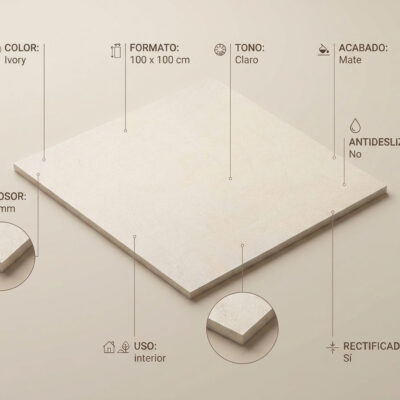 Azulejo porcelánico Phase Ivory
