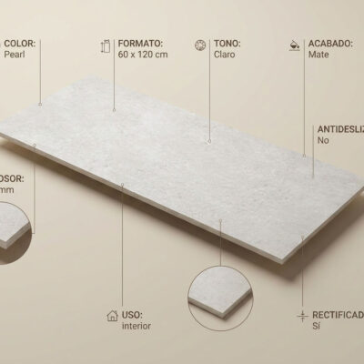 Azulejo porcelánico Regina Pearl de