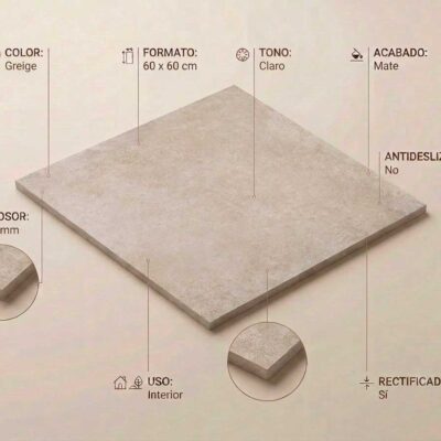 Un azulejo porcelanico greige