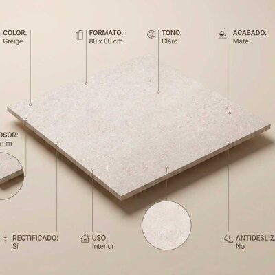 Azulejo porcelanico Kreta Greige