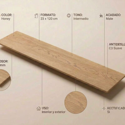 Porcelanico Nordby Honey 23x1
