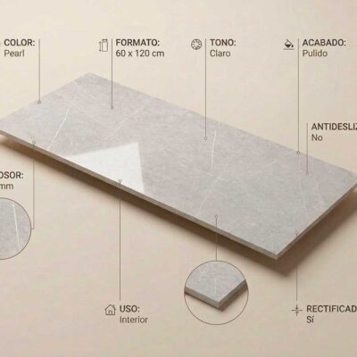 Azulejo porcelánico Tactile Pearl