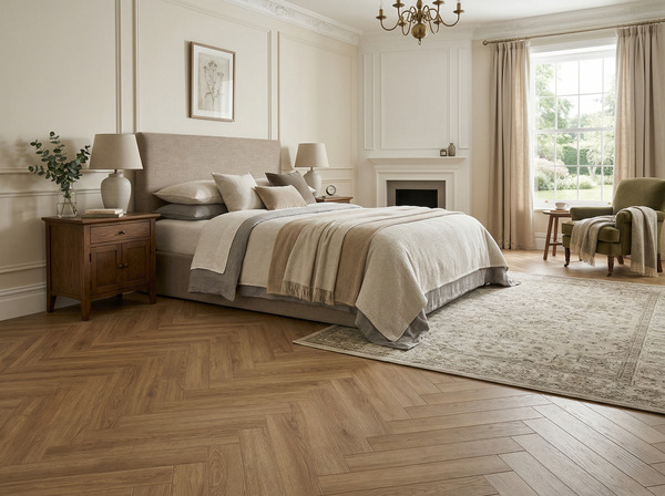 Suelo porcelánico imitación madera para dormitorio