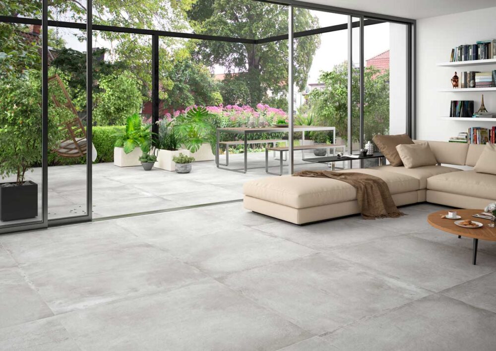 Porcelánico Stoneage Concrete 100×100 cm MT Rect Nanotech