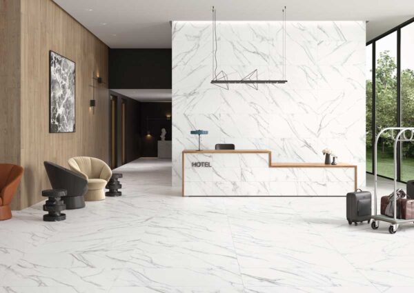 Porcelánico Aston White 60x60 cm SAT Rect