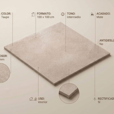 Suelo porcelanico Claire Taupe