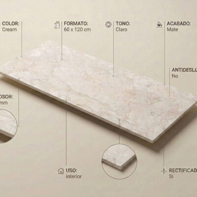 Azulejo porcelánico Gobi Cream