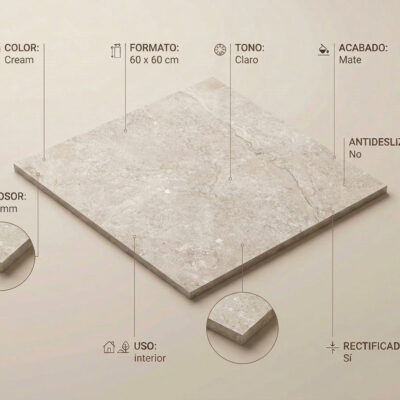 Un azulejo de suelo porcelánico Gobi