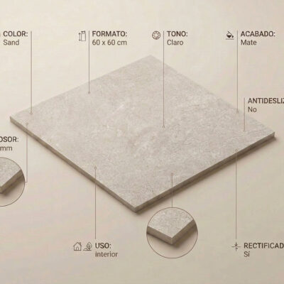 Suelo porcelánico Newbury Sand 60x60