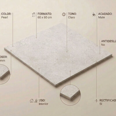 Baldosa porcelánica Flax Pearl 60x60