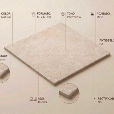 Un suelo porcelanico Premiere Natural 60x60 cm