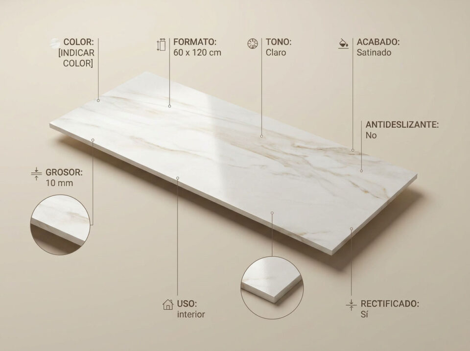 Porcelánico Golden Hill 60×120 cm SAT Rect