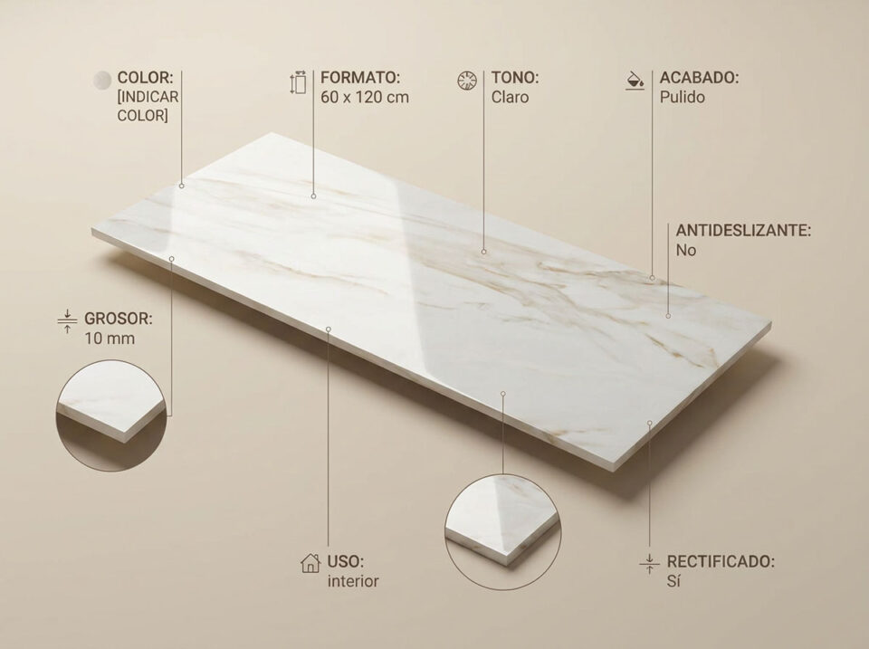 Porcelánico Golden Hill 60×120 cm PUL Rect