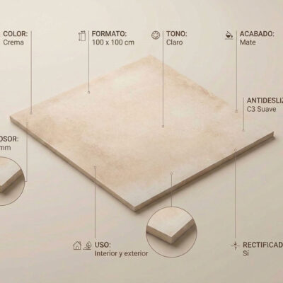 Un suelo porcelánico Lecco Cre