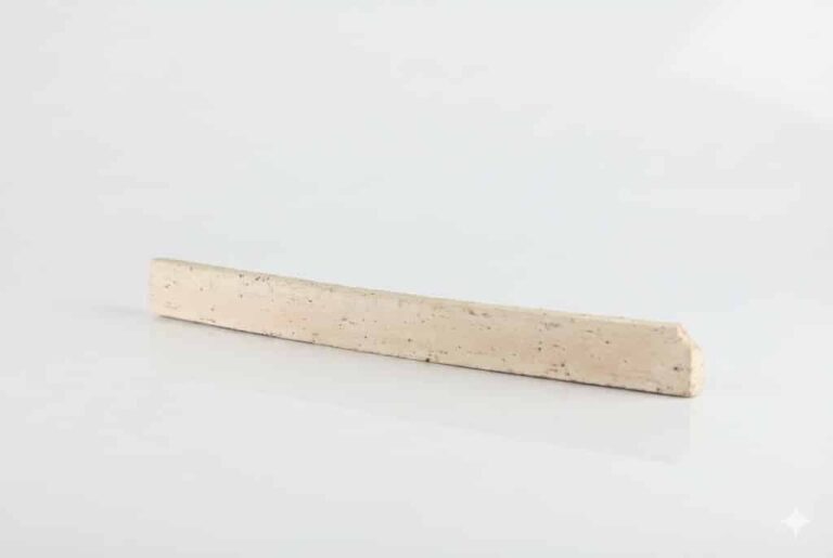 Rodapié rectangular extrusionado con acabado raspado y textura de corcho natural en tonos beige claro, mostrando la superficie rugosa característica del material.