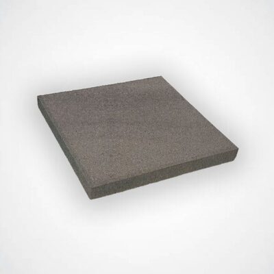 Baldosa cuadrada de gres porcelánico en color gris grafito con textura uniforme y acabado mate. Formato 40x40 cm, superficie lisa y homogénea ideal para suelos porcelanicos de interior.