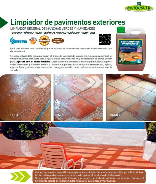 Limpiador de pavimentos exteriores