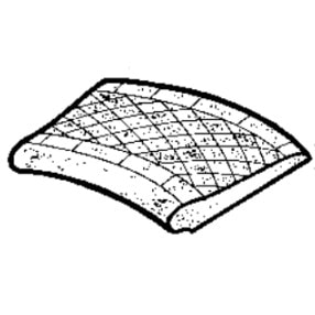 Remate Curvo Orlando Crudo 50x34x4 cm