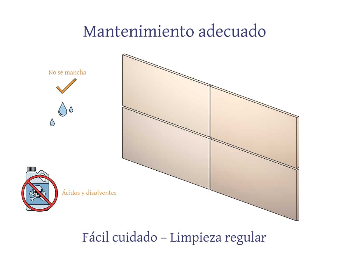 Persona limpiando una pared de revestimiento de hormigón con un paño y agua.